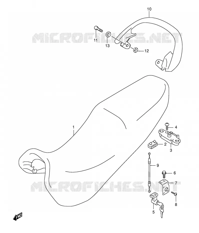 SELLE (MODELE K3) Suzuki MOTO 600 GSX-F 2000  GSX600FUY(E2)