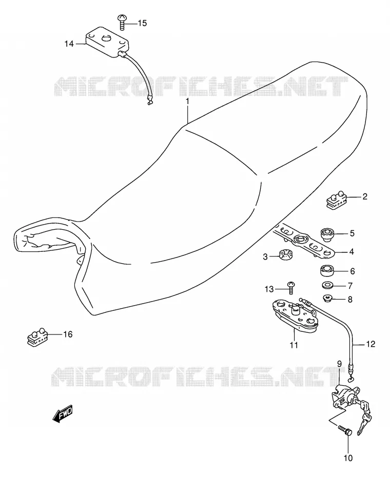 SELLE (MODELE S/T) Suzuki MOTO 750 GSX-F 1993  GSX750FP(E2)