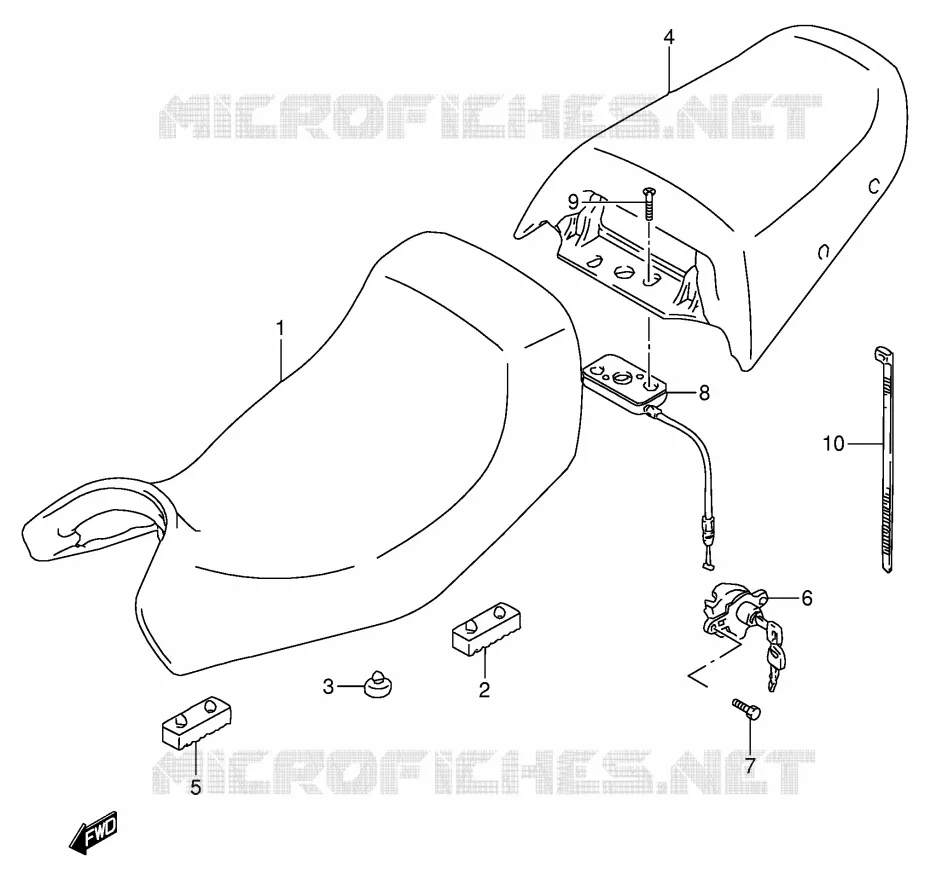 SELLE Suzuki MOTO 600 GSX-F 1997  GSX600FV(E2)