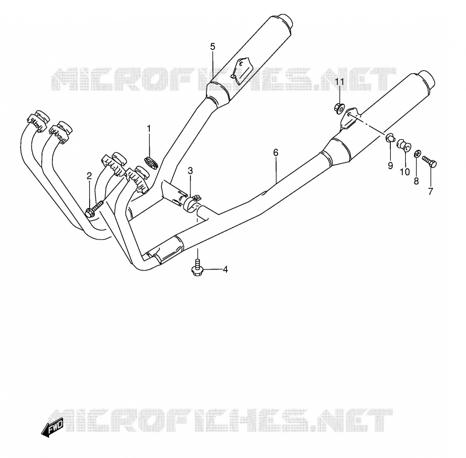 SILENCIEUX (MODELE J) Suzuki MOTO 600 GSX-F 1990  GSX600FUL(E2)