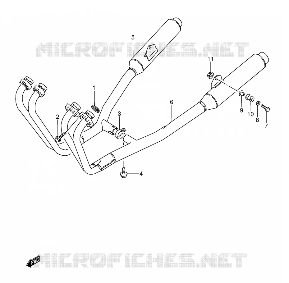 SILENCIEUX (MODELE T) Suzuki MOTO 600 GSX-F 1990  GSX600FU2L(E2)
