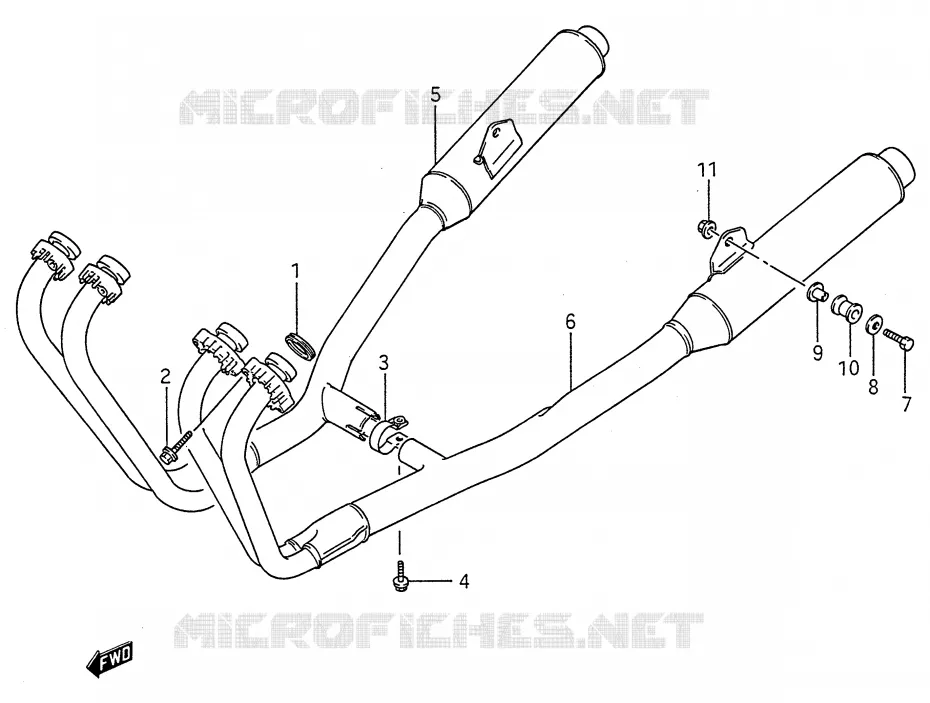 SILENCIEUX Suzuki MOTO 600 GSX-F 1991  GSX600FUM(E28)