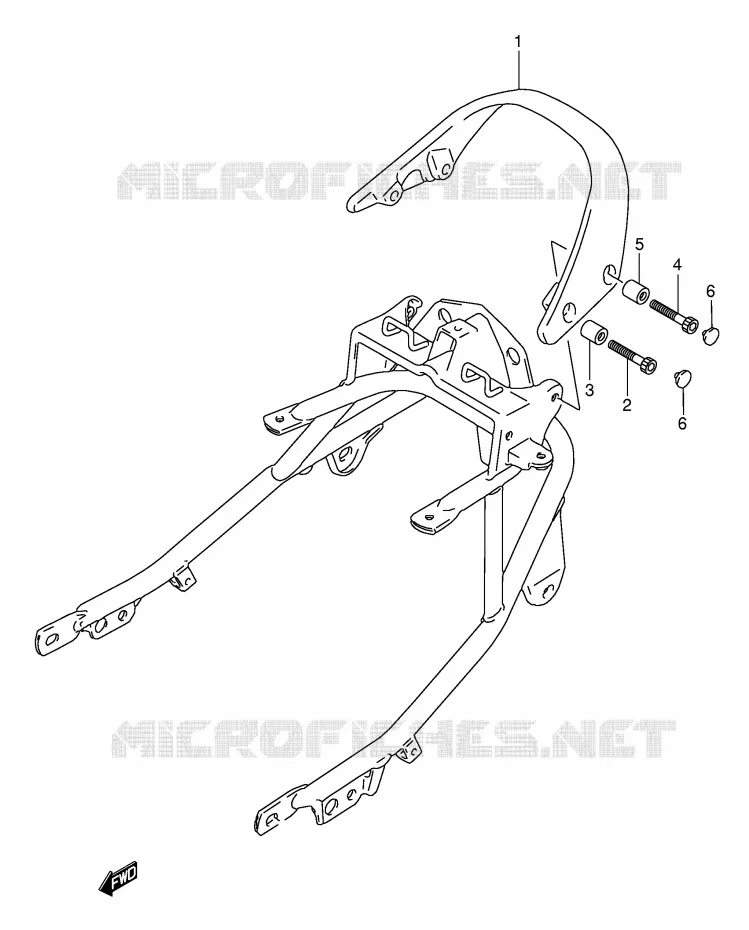 SUPPORT DOSSERET Suzuki MOTO 750 GSX-F 1991  GSX750FM(E2)