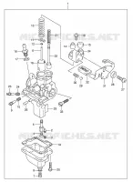 CARBURATEUR MOTEUR/TRANSMISSION 50 suzuki-moto JR 2001 DP018737