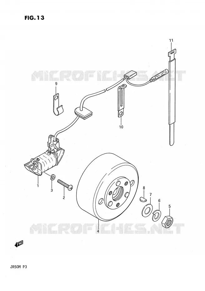 ALLUMAGE ROTOR - STATOR Suzuki MOTO 50 JR 1986  JR50G(P3)