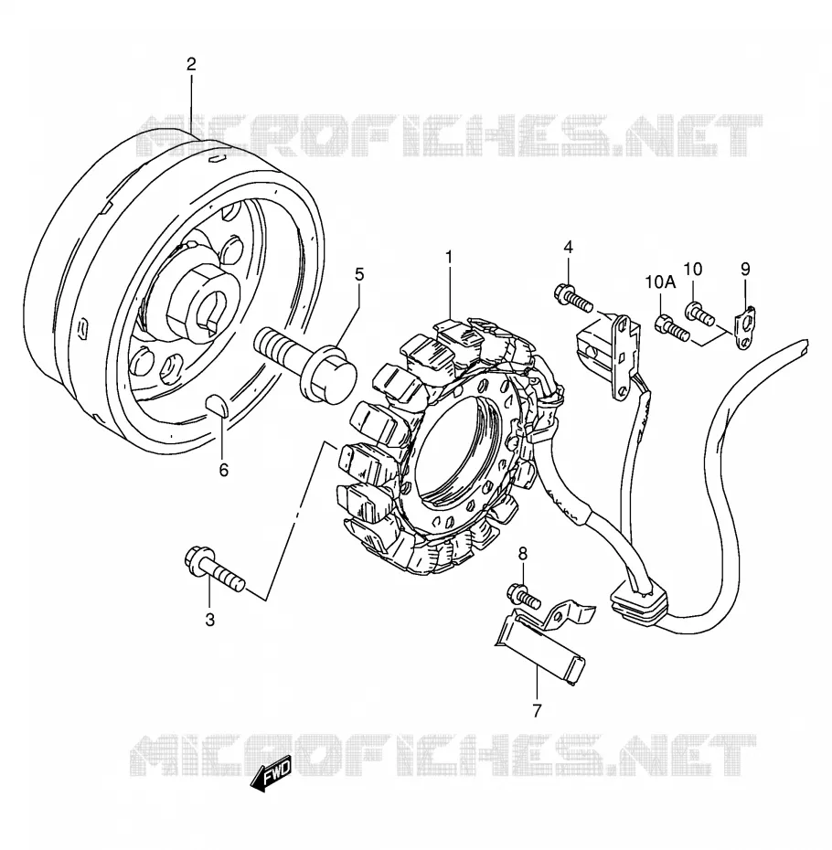 ALLUMAGE ROTOR - STATOR Suzuki MOTO 650 BOULEVARD 2003  LS650PK3(E3/E28)