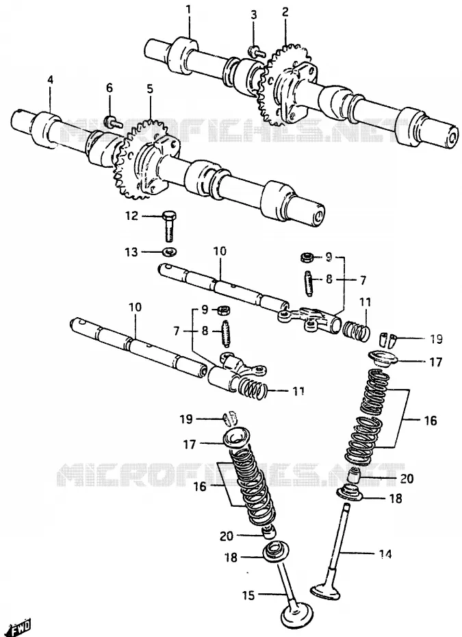 ARBRE A CAMES - SOUPAPES Suzuki MOTO 750 GSX-E 1985  GSX750ESF(F)