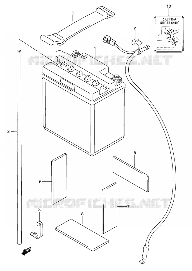 BATTERIE Suzuki MOTO 750 GSX-F 1993  GSX750FP(E2)