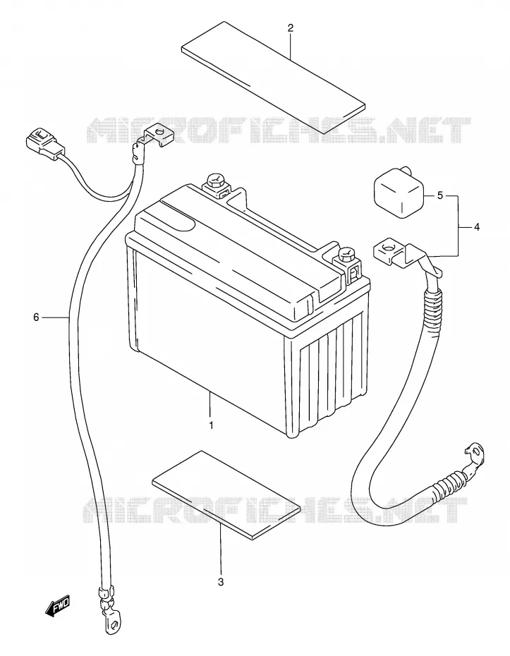 BATTERIE Suzuki MOTO 750 GSX-F 1999  GSX750FX(E2)
