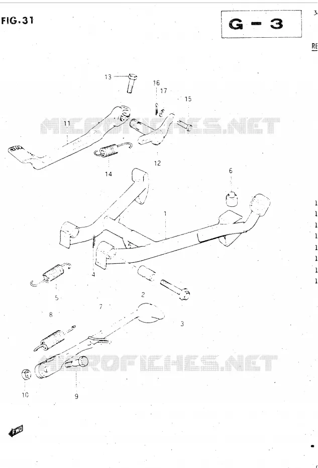 BEQUILLE Suzuki MOTO 500 GSX-E 1984  GSX500ESE(E39)