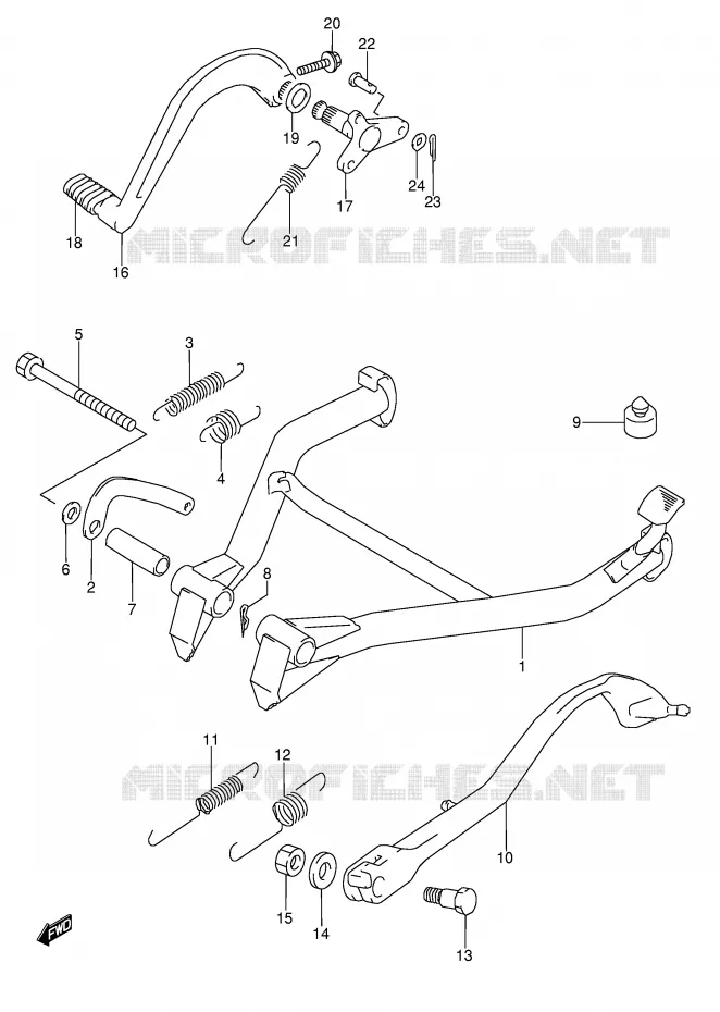 BEQUILLE Suzuki MOTO 600 GSX-F 1995  GSX600FUS(E2)