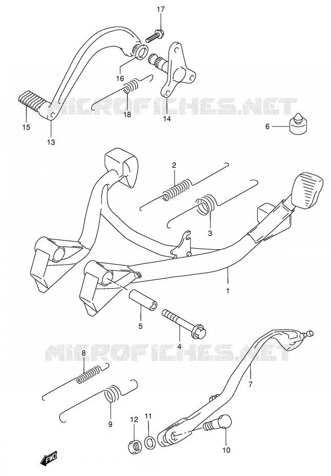 BEQUILLE Suzuki MOTO 750 GSX-F 2004  GSX750FK4(E2)