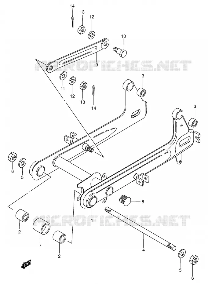 BRAS OSCILLANT ARRIERE Suzuki MOTO 125 Autres-modeles 1974  K125L(E7)