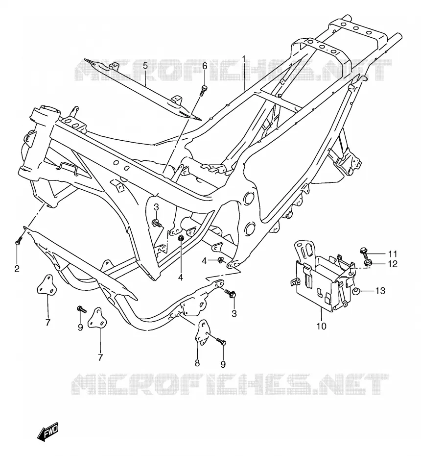 CADRE (MODELE S/T) Suzuki MOTO 750 GSX-F 1994  GSX750FR(E2)