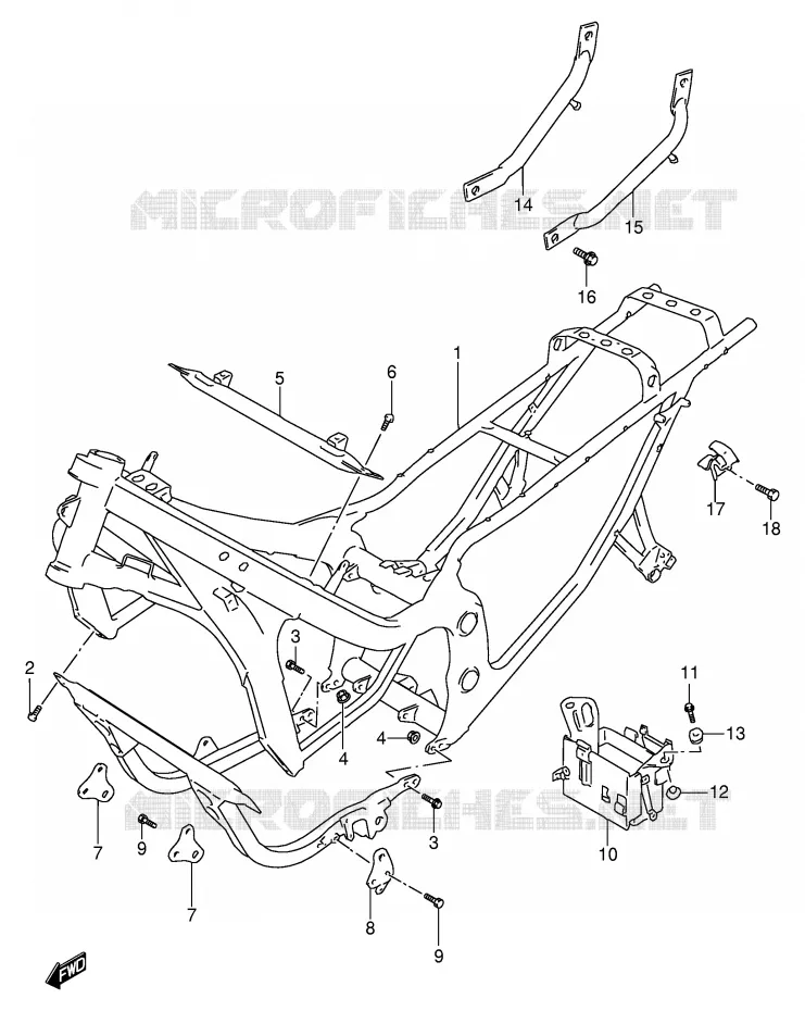 CADRE Suzuki MOTO 600 GSX-F 1997  GSX600FU2V(E2)
