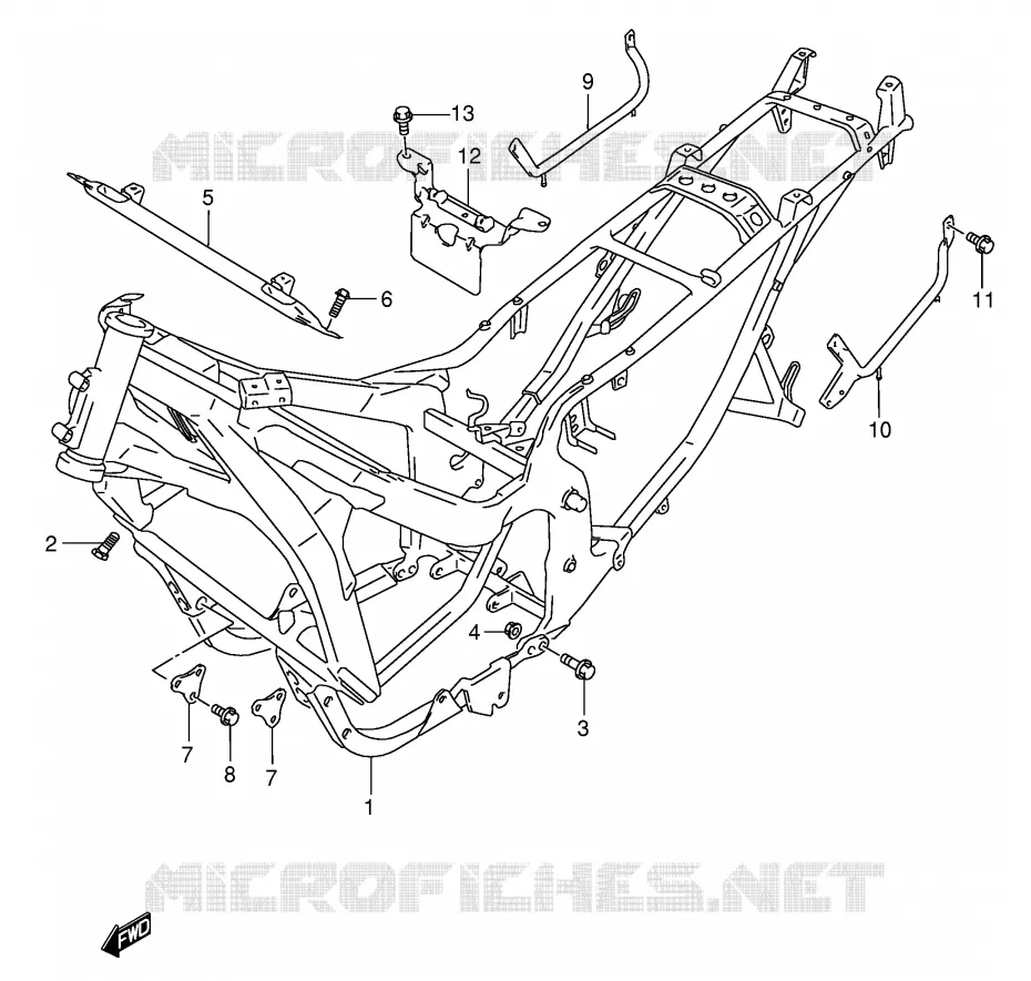 CADRE Suzuki MOTO 750 GSX-F 2006  GSX750FK6(E2)