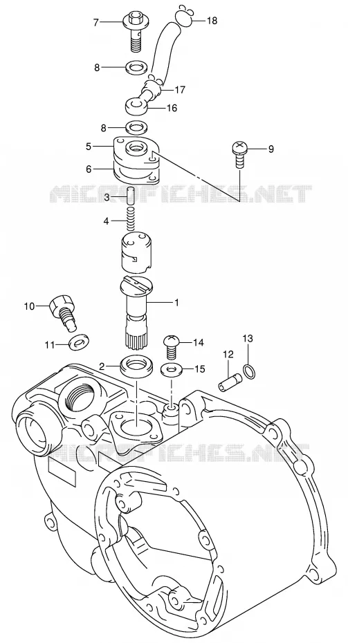 CARTER D'EMBRAYAGE - POMPE A HUILE Suzuki MOTO 50 JR 2002  JR50K2(P3/P28)