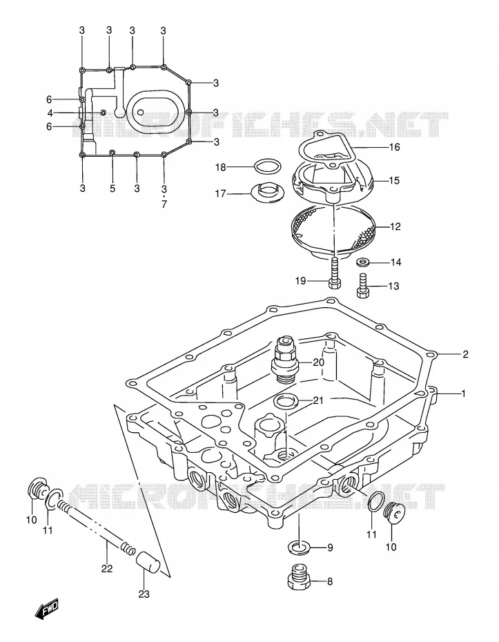 CARTER INFERIEUR Suzuki MOTO 600 GSX-F 1991  GSX600FM(E2)
