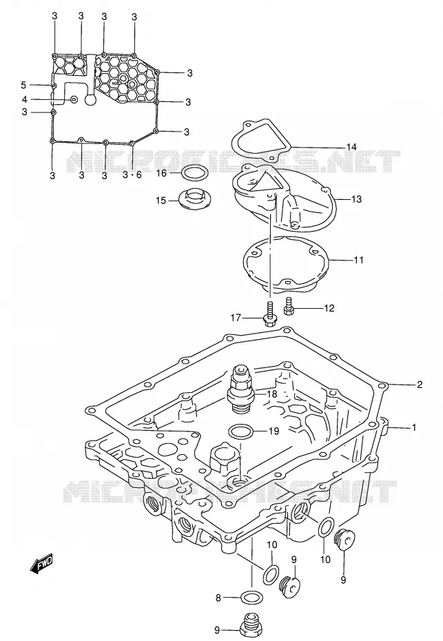 CARTER INFERIEUR Suzuki MOTO 600 GSX-F 1998  GSX600FUW(E2)