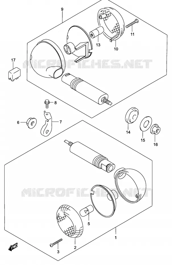 CLIGNOTANTS Suzuki MOTO 250 MARAUDER 2002  GZ250K2(P34)