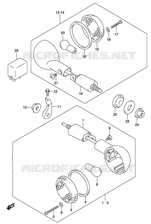 CLIGNOTANTS Suzuki MOTO 250 MARAUDER 2004  GZ250K4(P3)