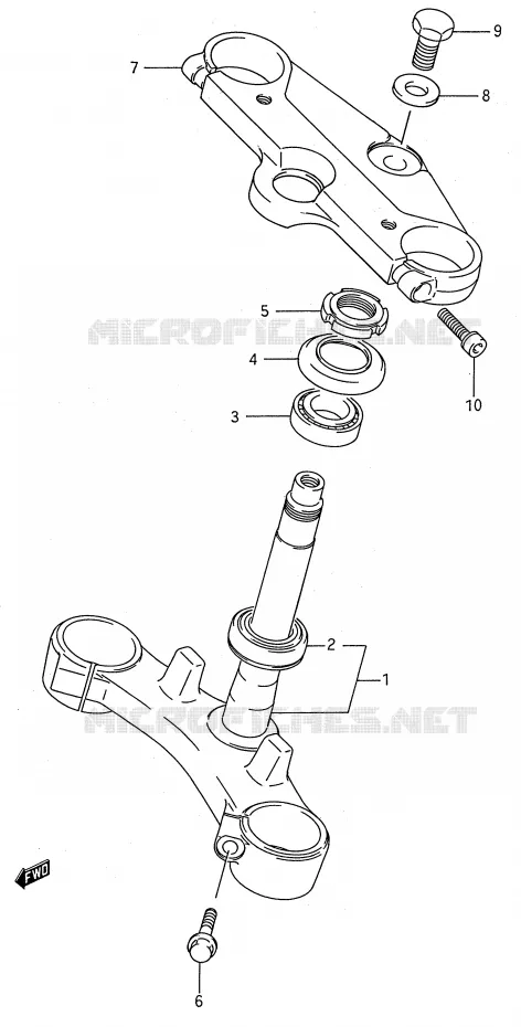COLONNE DE DIRECTION Suzuki MOTO 600 GSX-F 1994  GSX600FR(E28)