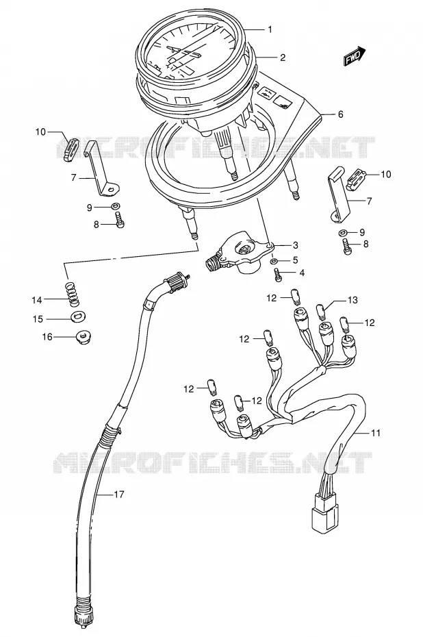 COMPTEUR (E28) Suzuki MOTO 650 BOULEVARD 1999  LS650PX(E3/E28)