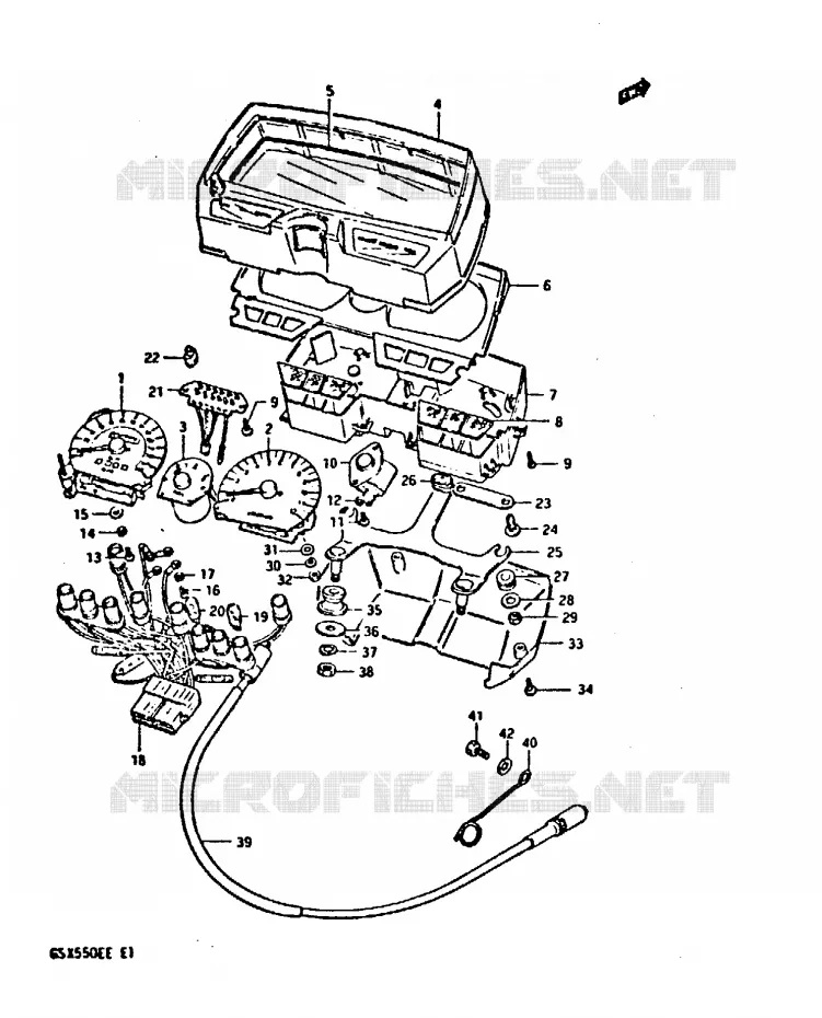 COMPTEUR (GSX550ESD/ESE/EFE) Suzuki MOTO 550 GSX-E 1984  GSX550EE(E1)