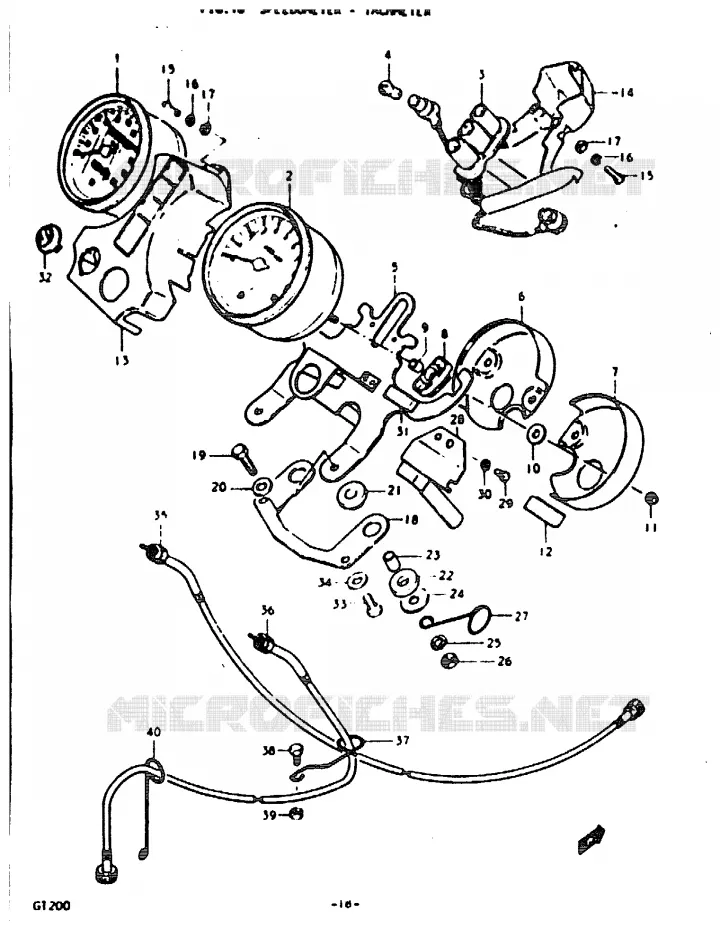 COMPTEUR Suzuki MOTO 200 GT 1992  GT200N(N)