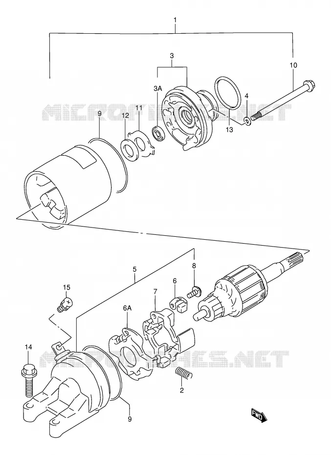 DEMARREUR Suzuki MOTO 750 GSX-F 2003  GSX750FK3(E2)