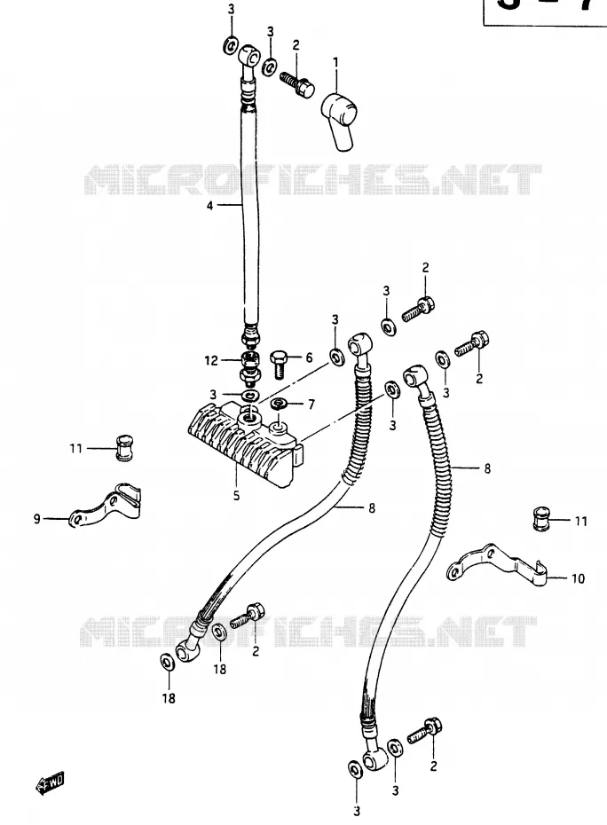 DURITE DE FREIN AVANT (GSX750EF) Suzuki MOTO 750 GSX-E 1986  GSX750ESG(F)