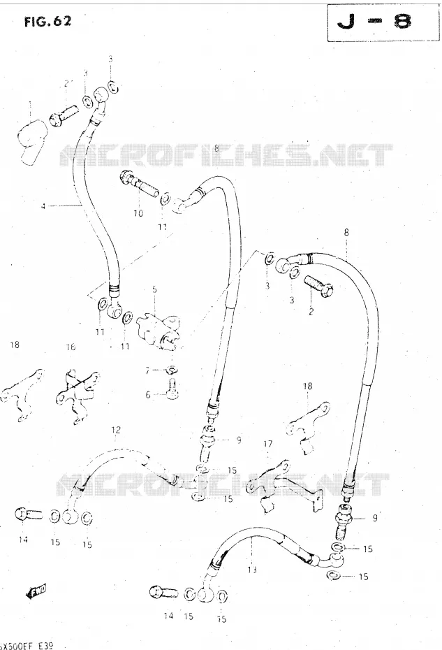DURITE DE FREIN AVANT (MODELE E) Suzuki MOTO 500 GSX-E 1984  GSX500ESE(E39)