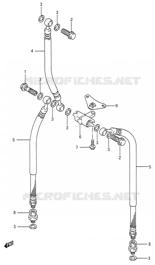 DURITE DE FREIN AVANT Suzuki MOTO 600 GSX-F 1990  GSX600FL(E28)