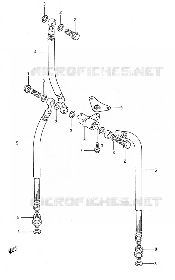 DURITE DE FREIN AVANT Suzuki MOTO 750 GSX-F 1990  GSX750FL(E28)
