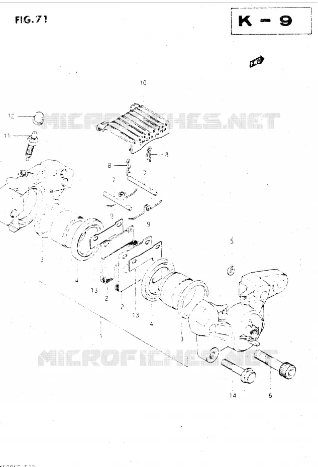 ETRIER DE FREIN ARRIERE (MODELE E) Suzuki MOTO 500 GSX-E 1985  GSX500EF(E39)