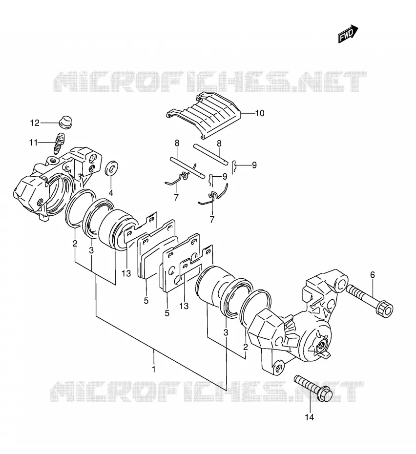 ETRIER DE FREIN ARRIERE (MODELE J) Suzuki MOTO 600 GSX-F 1988  GSX600FJ(E2)