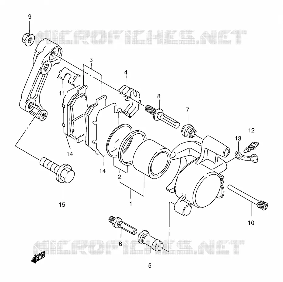 ETRIER DE FREIN AVANT Suzuki MOTO 250 MARAUDER 2000  GZ250Y(E1)