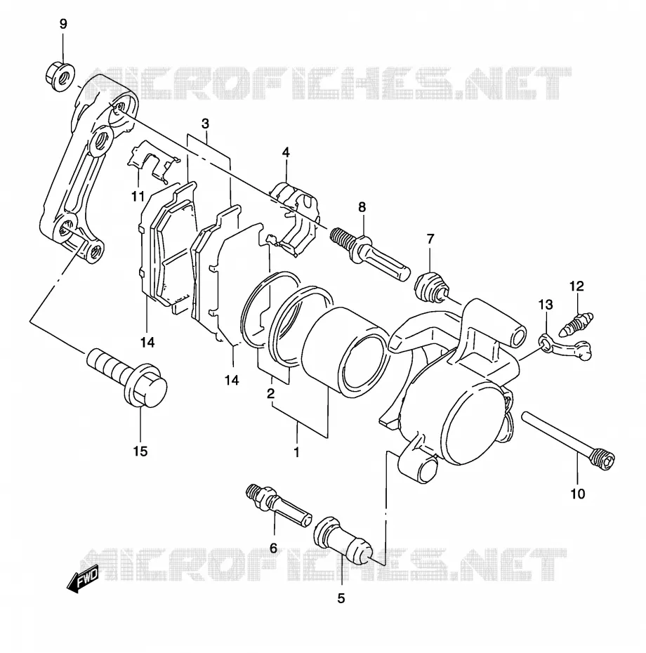 ETRIER DE FREIN AVANT Suzuki MOTO 250 MARAUDER 2003  GZ250LK3(P19)