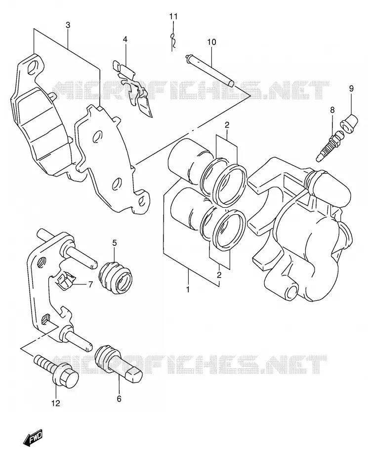 ETRIER DE FREIN AVANT Suzuki MOTO 600 GSX-F 1998  GSX600FW(E2)