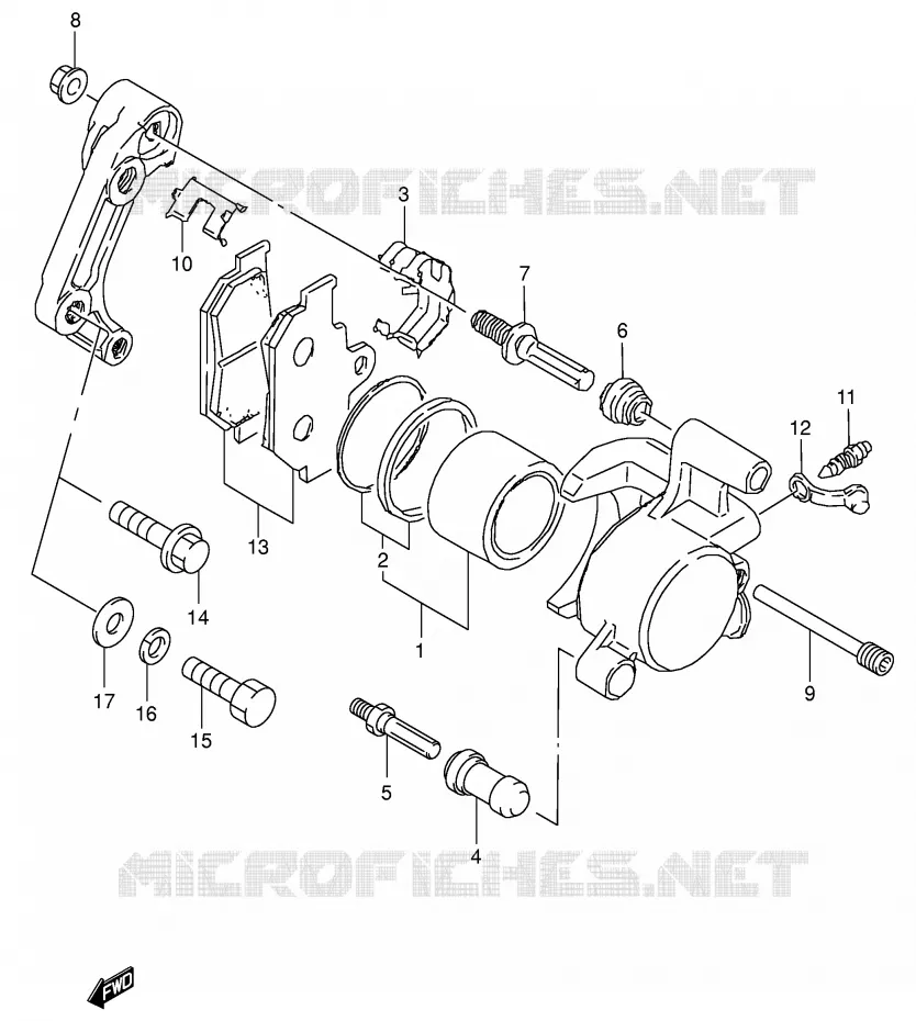 ETRIER DE FREIN AVANT Suzuki MOTO 650 SAVAGE 2000  LS650PY(E3/E28)