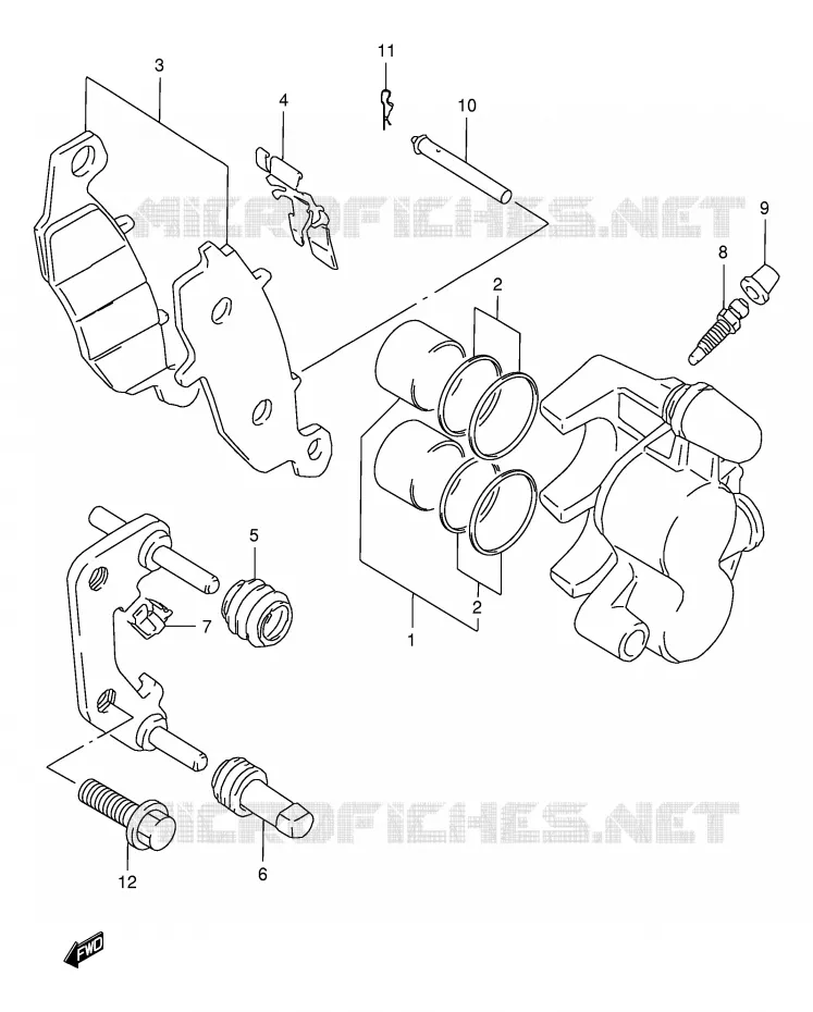 ETRIER DE FREIN AVANT Suzuki MOTO 750 GSX-F 2003  GSX750FLK3(E2)