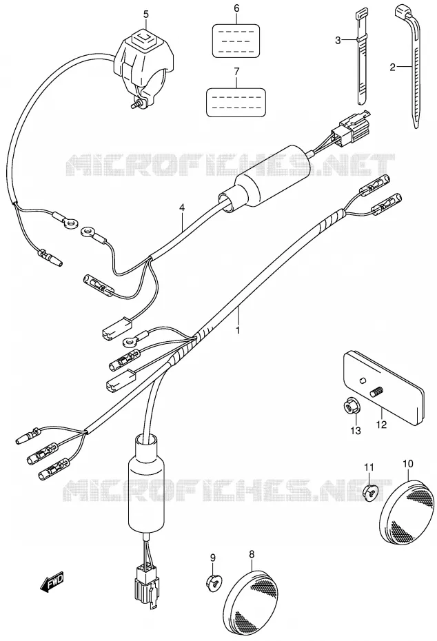 FAISCEAU ELECTRIQUE (MODELE K2/K3/K4/K5) Suzuki MOTO 80 JR 2003  JR80K3(P3/P28)