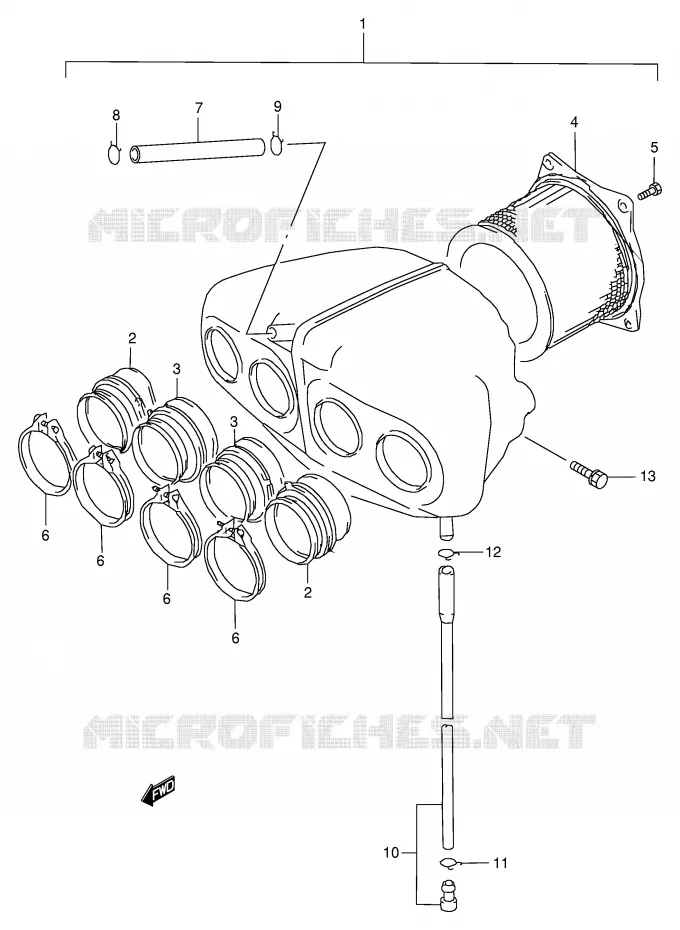 FILTRE A AIR Suzuki MOTO 600 GSX-F 1998  GSX600FUW(E2)