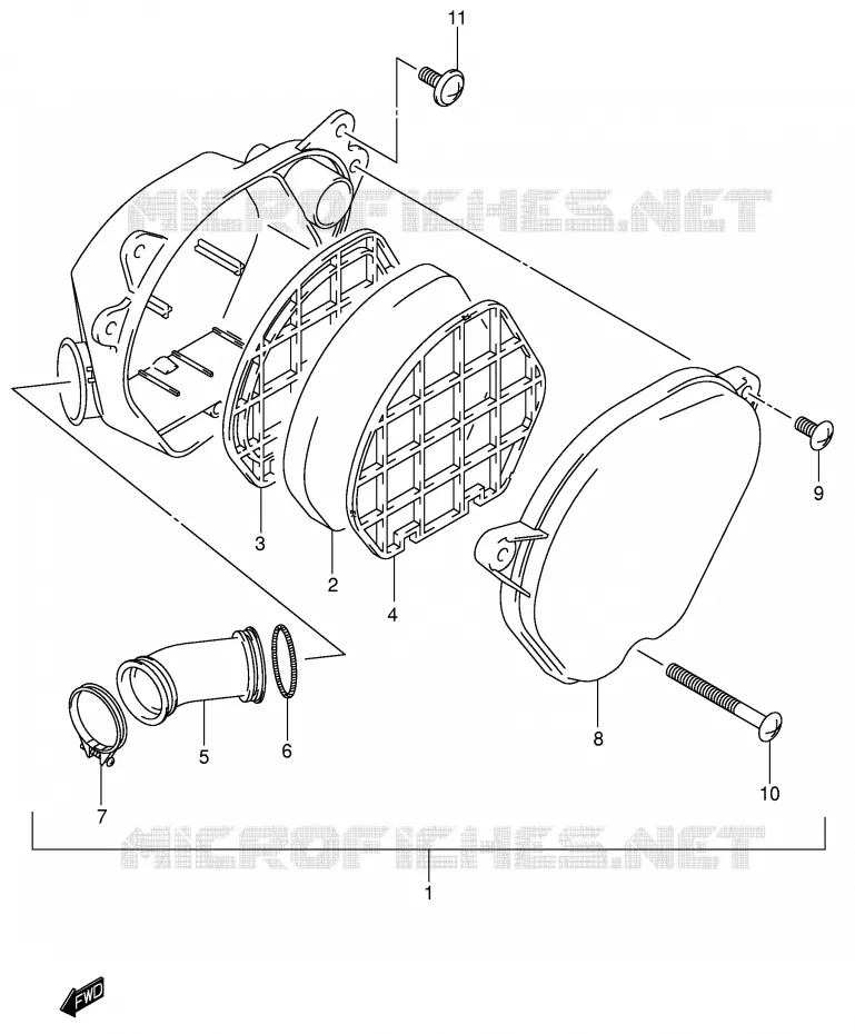 FILTRE A AIR Suzuki MOTO 80 JR 2005  JR80K5(P3/P28)