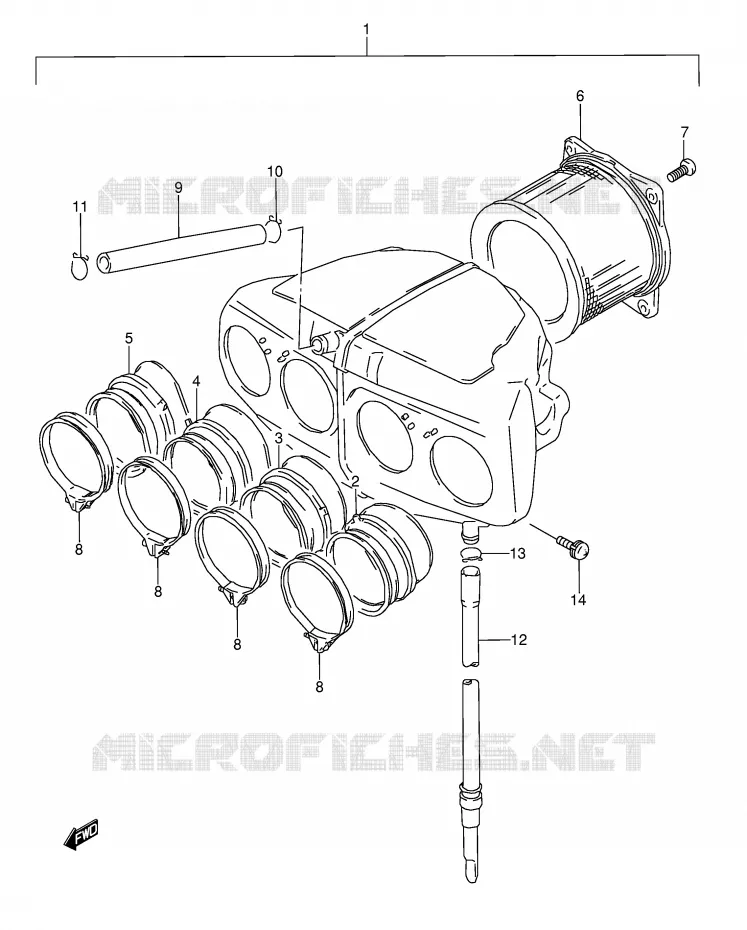 FILTRE A AIR (VOIR NOTE 1) Suzuki MOTO 600 GSX-F 1992  GSX600FN(E2)
