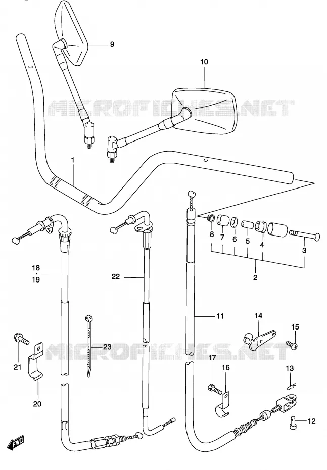 GUIDON Suzuki MOTO 250 MARAUDER 2002  GZ250K2(P34)
