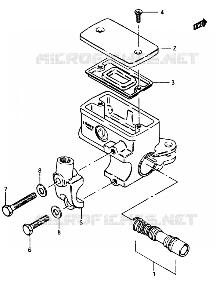 MAITRE CYLINDRE AVANT (GSX750EE) Suzuki MOTO 750 GSX-E 1983  GSX750ESD(D/E)