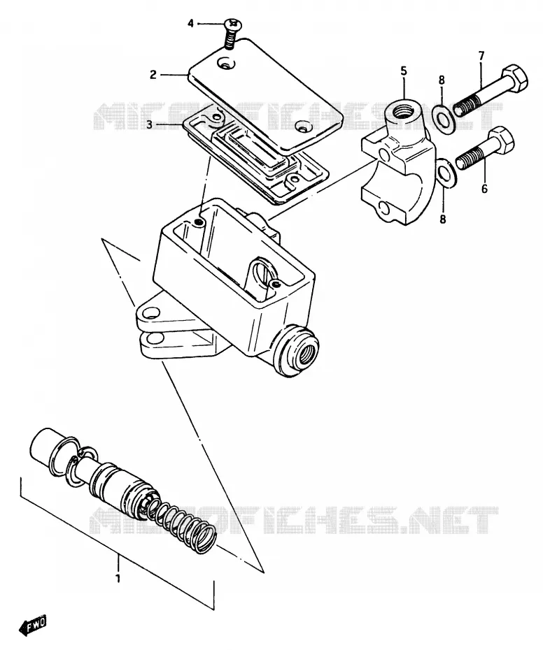 MAITRE CYLINDRE AVANT (GSX750ESE/EFE) Suzuki MOTO 750 GSX-E 1983  GSX750ESD(D/E)