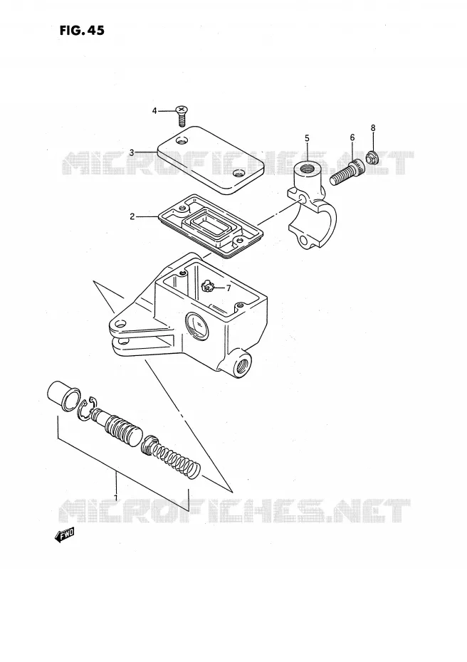 MAITRE CYLINDRE AVANT (LS650PG/PJ/PK/PL,MODELE M/R) Suzuki MOTO 650 SAVAGE 1990  LS650PL(E2)