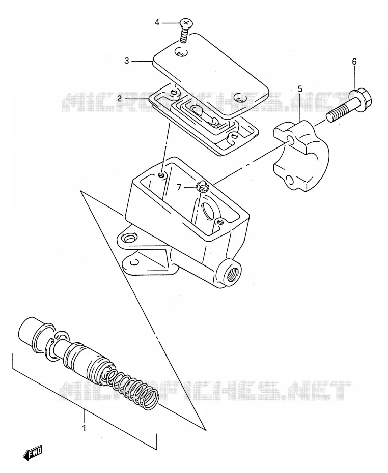MAITRE CYLINDRE AVANT (MODELE K/L/M/N) Suzuki MOTO 600 GSX-F 1994  GSX600FR(E28)
